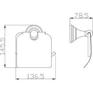 Держатель туалетной бумаги Rav Slezak Morava MKA0400SM с крышкой Бронза